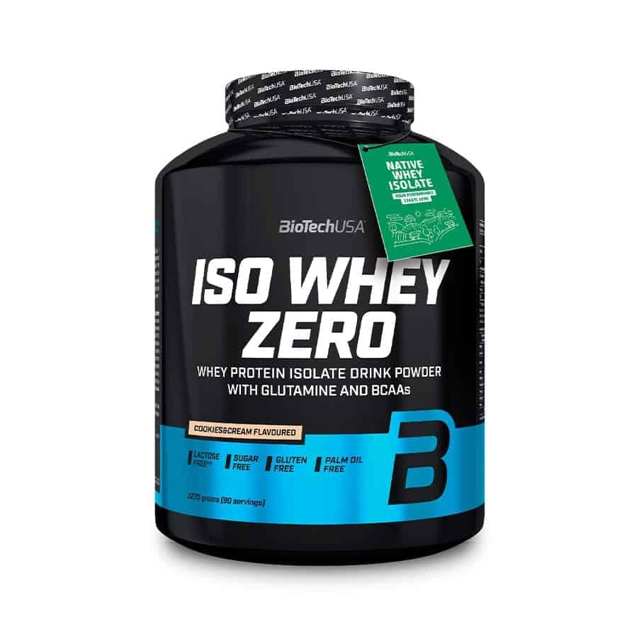 Iso Whey Zero 2270gr Cookies & Cream da BioTech USA é uma proteína isolada de soro de leite, sem açúcar, indicada para complementar a ingestão diária de proteína.