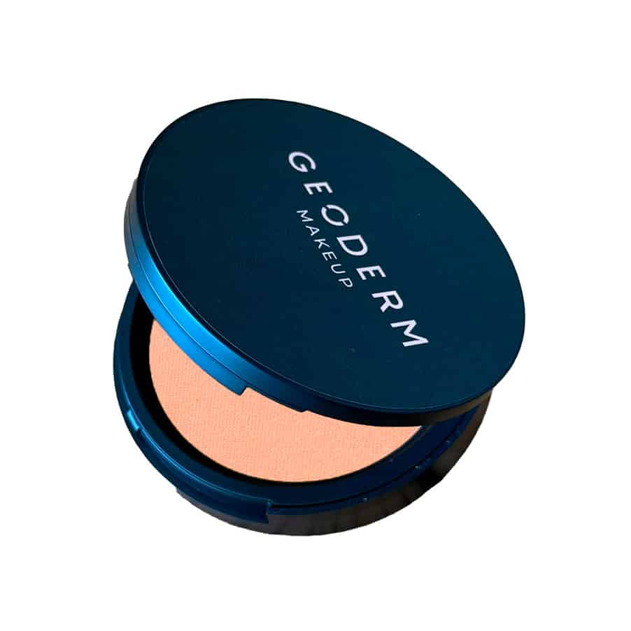 Blush Compacto Coral 10gr Geoderm para realçar as maçãs do rosto com um tom coral natural.