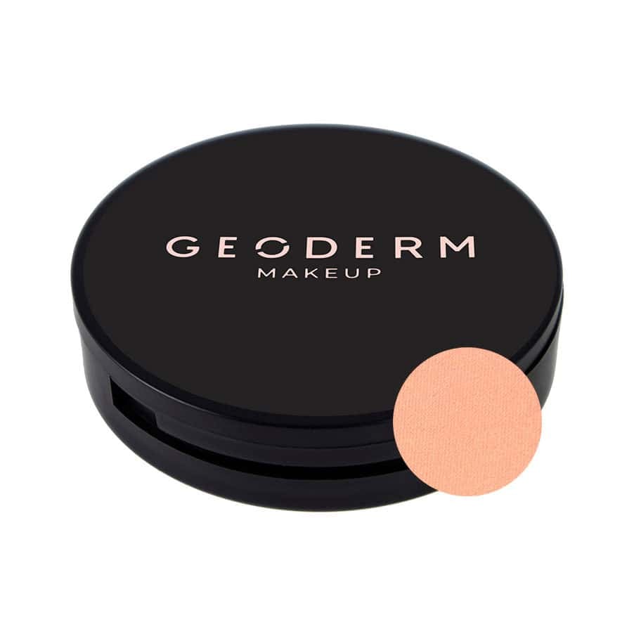 Blush Compacto Coral 10gr Geoderm para realçar as maçãs do rosto com um tom coral natural.