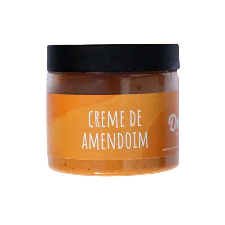 Creme de Amendoim 180gr Dellium em frasco de pasta cremosa de amendoim.