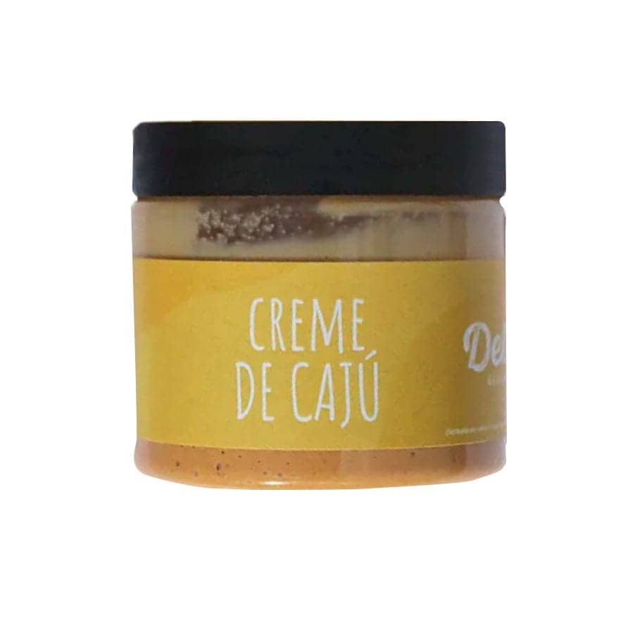 Creme de Cajú 180gr Dellium em frasco de pasta cremosa de cajú.