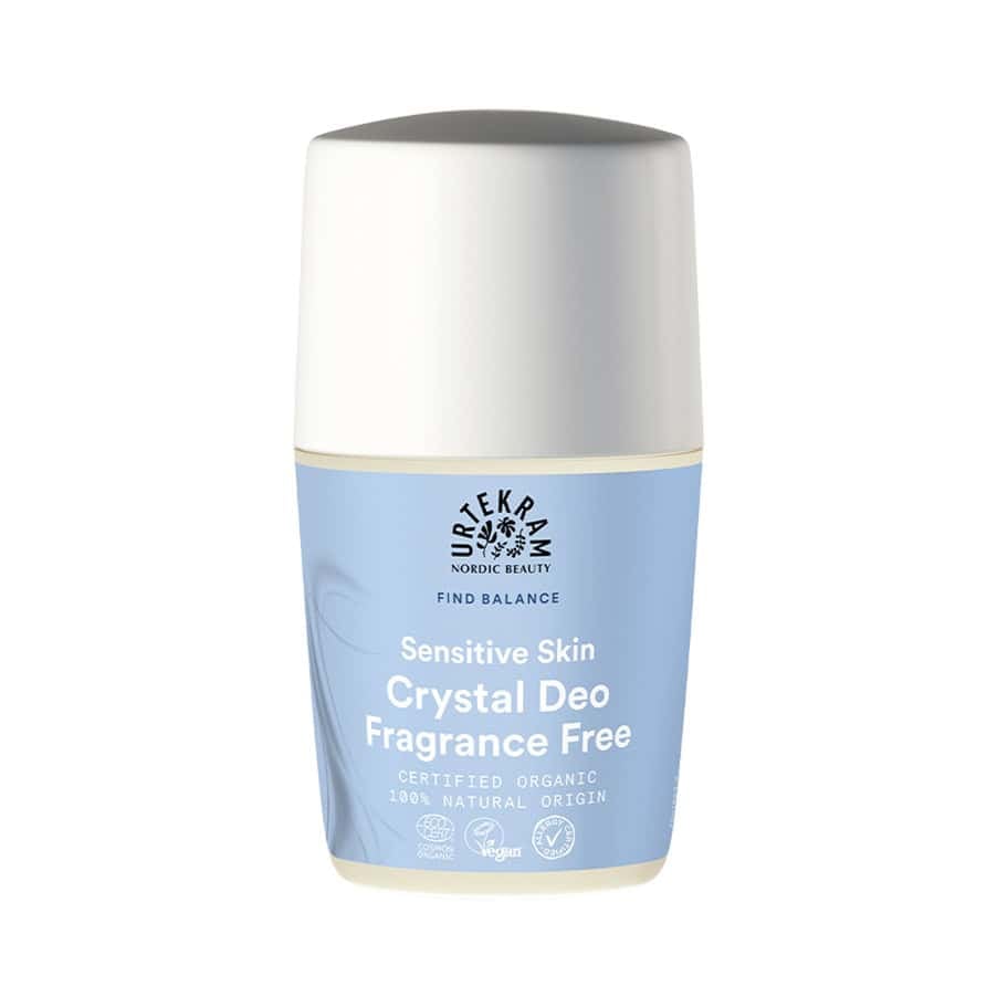 Desodorizante Roll-On Sem Fragrância para Pele Sensível 50ml Urtekram é um desodorizante de origem natural desenvolvido especialmente para pele sensível.