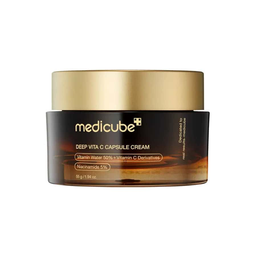 O Deep Vita C Capsule Cream combina cápsulas de vitamina C com um creme hidratante para iluminar a pele, combater manchas e melhorar a textura.