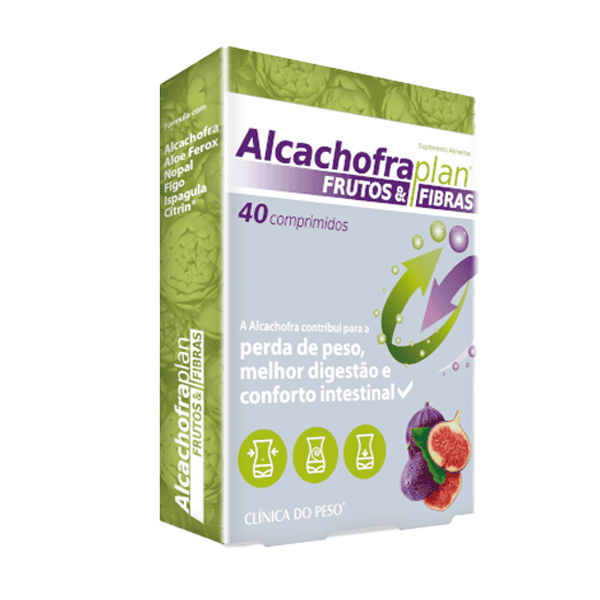 Alcachofra Plan Frutos & Fibras 40 é um excelente aliado na perda de peso graças às suas ações desintoxicantes e diuréticas.