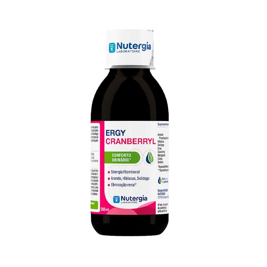 ErgyCramberryl é um suplemento alimentar que ajuda a manter um sistema urinário saudável, promove a eliminação de toxinas e contribui para o seu conforto.