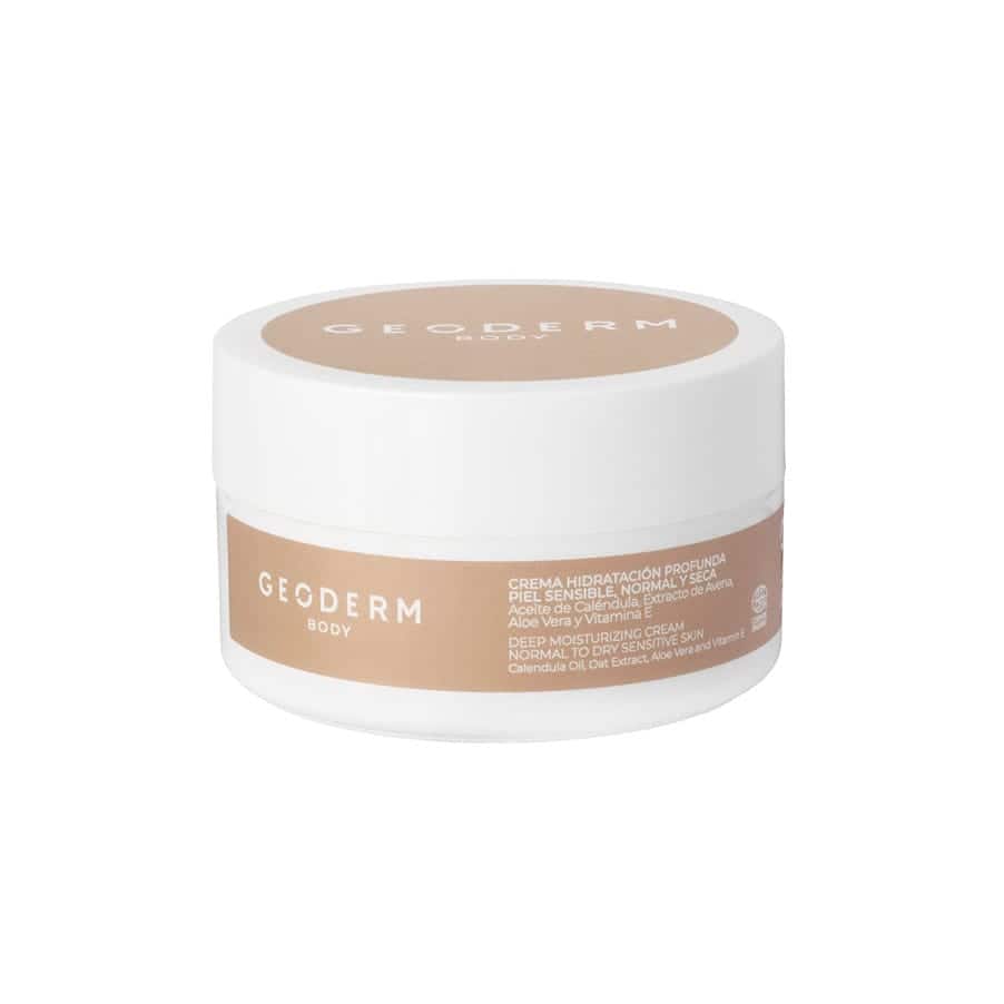 Creme Corporal de Hidratação Profunda 200ml Geoderm para cuidado diário da pele seca.
