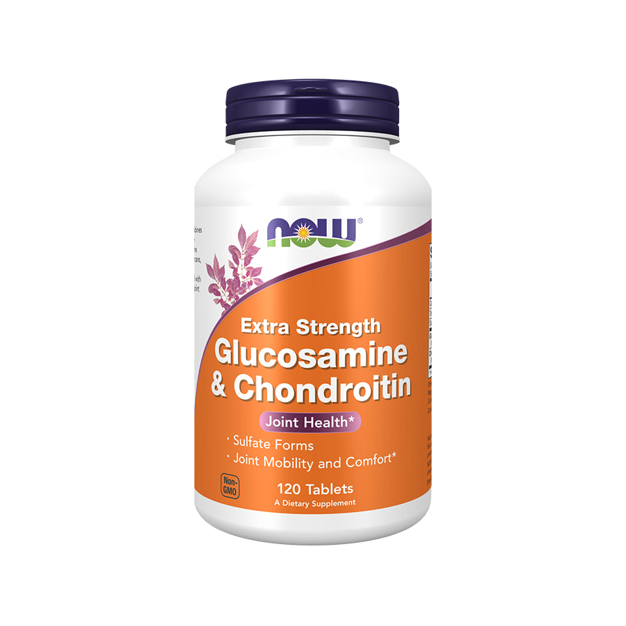 Glucosamina e Condroitina Extra Strength 120 Comprimidos Now Foods