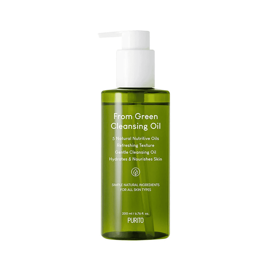 Óleo de Limpeza From Green 200ml da Purito Seoul para remover maquilhagem, protetor solar e impurezas do rosto.
