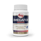 Frasco de Omegafor Memory 60 cápsulas da Vitafor, suplemento alimentar com ômega-3, DHA e EPA para suporte à memória e função cognitiva.