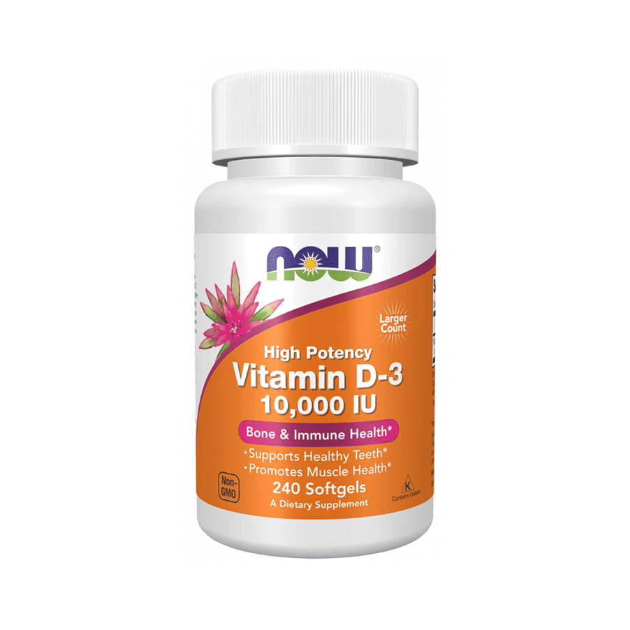 A Vitamina D3 10000 IU é vital para a absorção do cálcio e para a formação de ossos fortes, saudáveis e mais resistentes a fracturas.