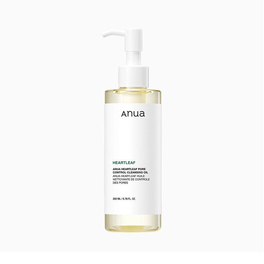 Anua Heartleaf Pore Control Cleansing Oil é um óleo de limpeza suave e não comedogénico, particularmente adequado para peles com tendência acneica.