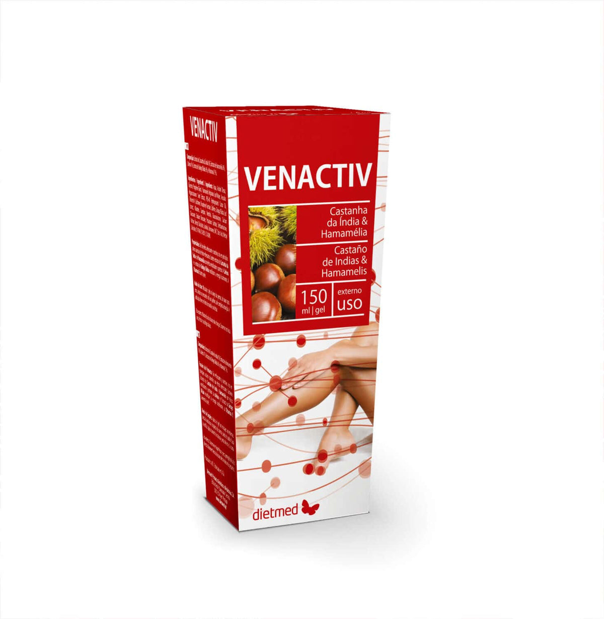 Venactiv Gel é hidratante, nutritivo, rico em princípios activos naturais de efeito relaxante e refrescante para as pernas.