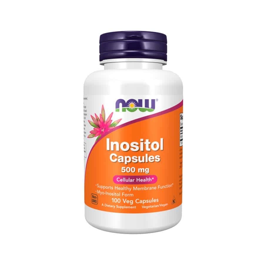 O inositol 500mg NOW é encontrado em todas as membranas celulares, com concentrações mais elevadas no cérebro e no sistema nervoso central.
