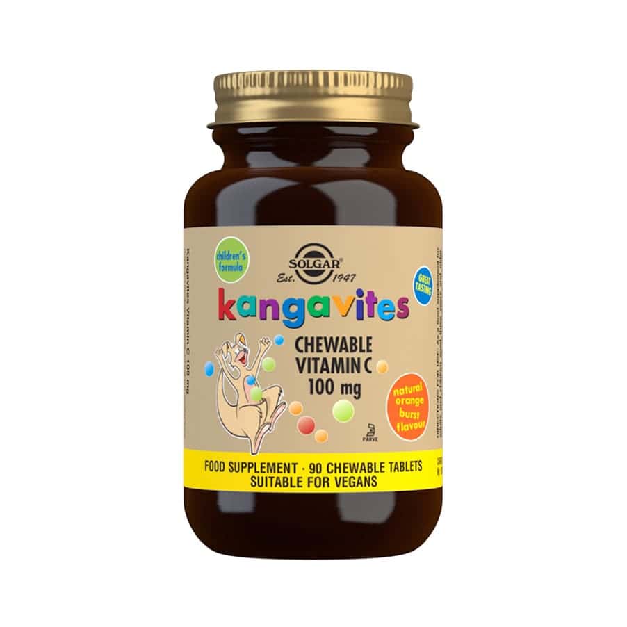 Kangavites Vitamina C 100 mg 90 Comprimidos Mastigáveis Solgar