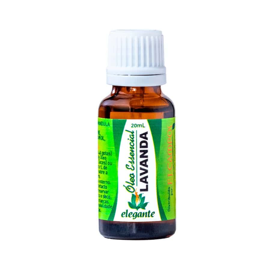 Óleo Essencial de Lavanda Elegante 20ml F. J. Campos com aroma floral, suave e relaxante.