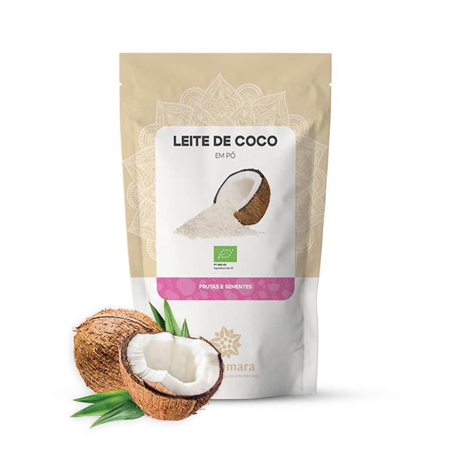 Leite de côco em pó BioSamara 125gr, alternativa vegetal em formato pó para bebidas e receitas
