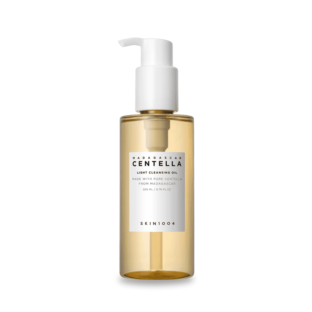 Óleo de Limpeza Leve Madagascar Centella 200ml da Skin1004 para remover maquilhagem, protetor solar e impurezas.