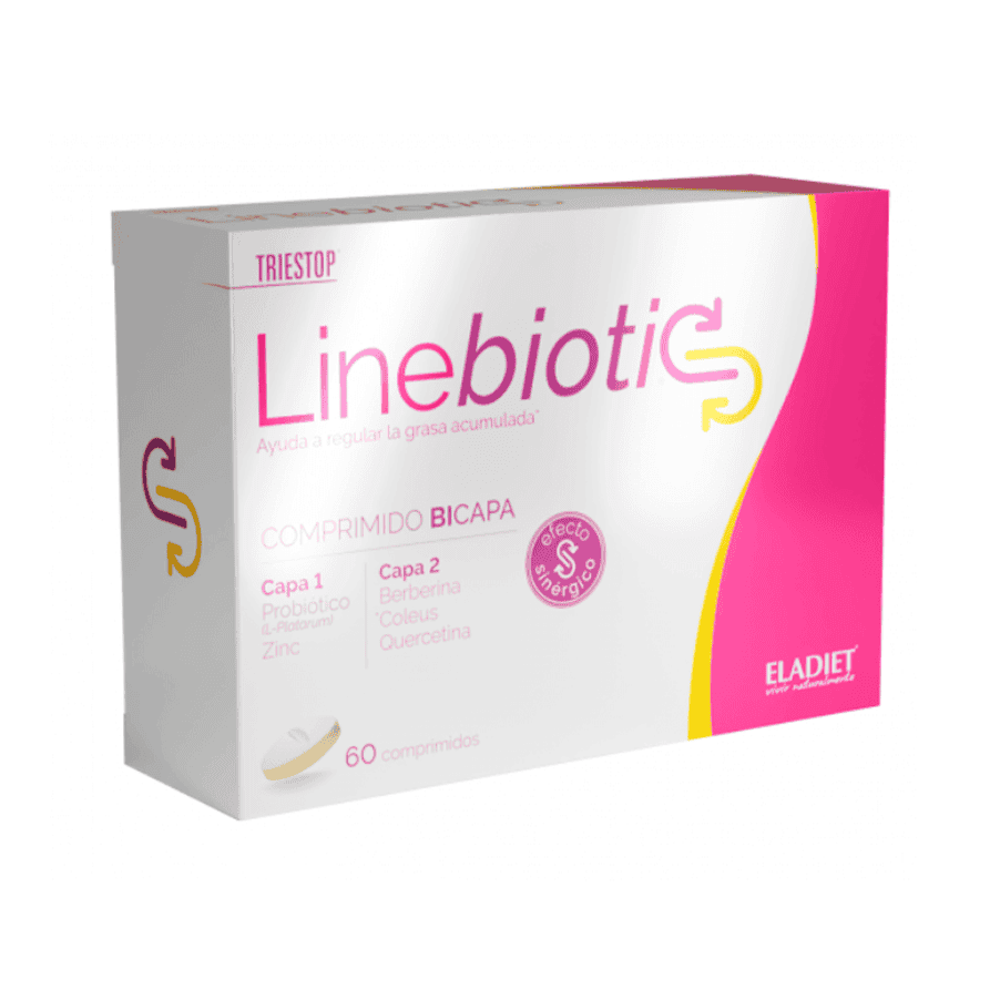 Triestop Linebiotic 60 Comprimidos Eladiet em embalagem de suplemento alimentar para controlo de peso.
