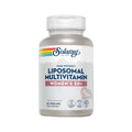 Suplemento alimentar Liposomal Multivitamínico Women's 50+ da marca Solaray em frasco com 60 cápsulas, fórmula lipossomal rica em vitaminas, minerais e antioxidantes para mulheres acima dos 50 anos.