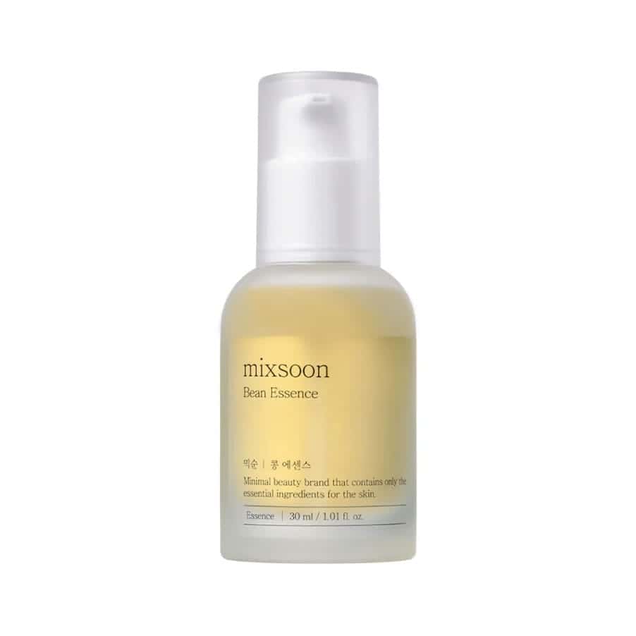 Bean Essence 30ml Mixsoon em frasco de essência facial com conta-gotas.