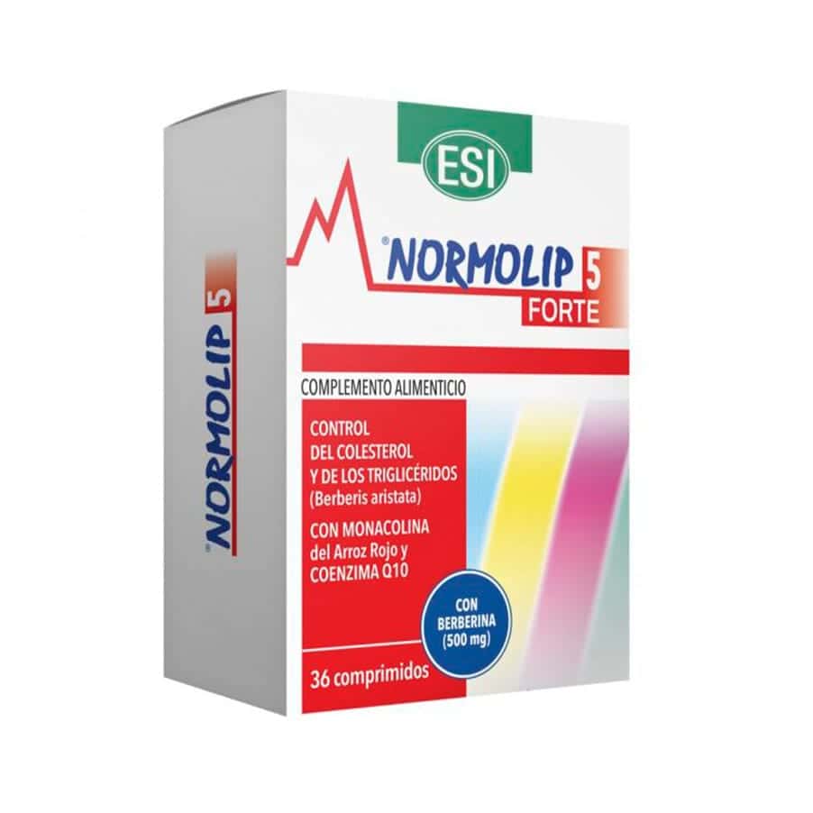 Normolip5 Strong é um suplemento alimentar desenvolvido especialmente para ser usado no controlo dos níveis de Colesterol e Triglicéridos.