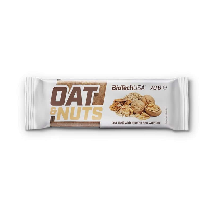 A barra OAT & Nuts é uma opção nutritiva e saborosa com aveia e alto teor de fibra dietética e sementes, ideal para quem busca um lanche saudável e prático.
