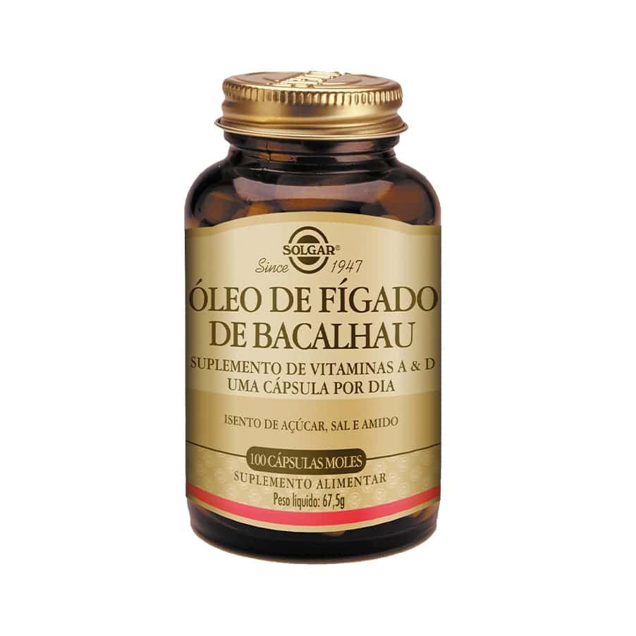 Óleo de Fígado de Bacalhau 100 Cápsulas Solgar