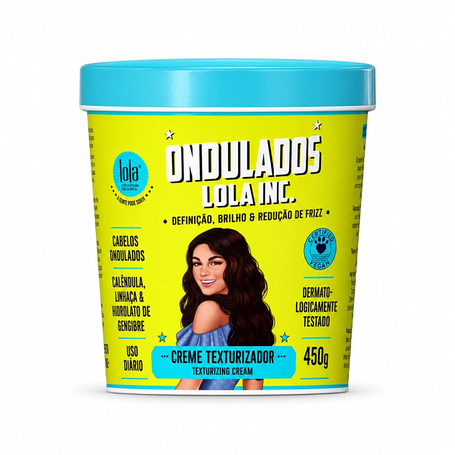 Ondulados Lola Inc. Creme Texturizador Lola, finalizador para cabelo ondulado, em embalagem de 450gr.