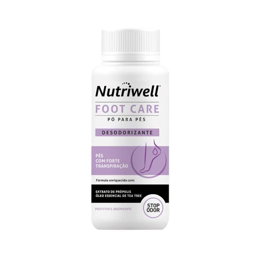 Nutriwell® Foot Care Pó para pés foi especialmente desenvolvido para o cuidado dos pés com forte transpiração.