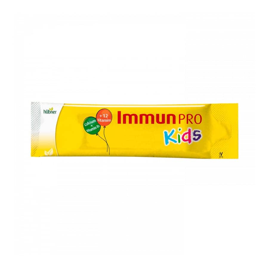 O ImmunPro Kids 15 Saquetas da Hübner é um suplemento alimentar vitamínico-mineral para crianças, formulado com cálcio, vitamina D e outras vitaminas.