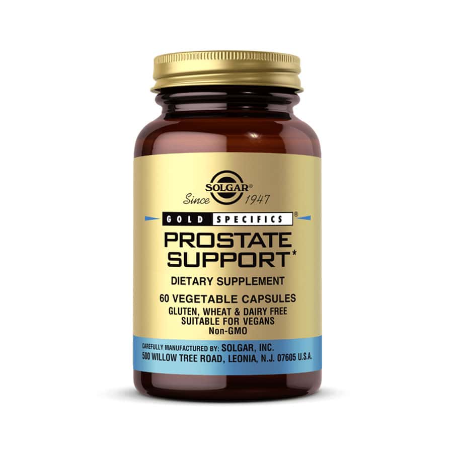 Solgar Prostate Support é uma fórmula avançada com fitonutrientes e minerais para a saúde da próstata. Prevenção da hiperplasia benigna da próstata.