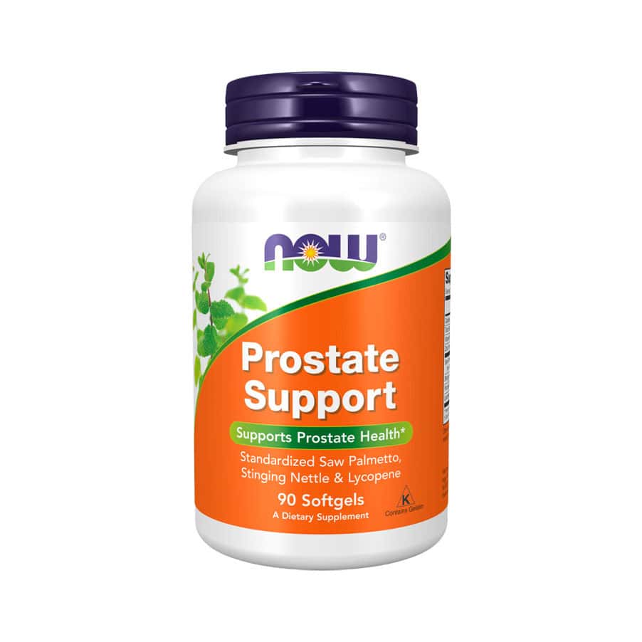 Prostate Support 90 Cápsulas NOW Foods é uma fórmula avançada que auxilia o equilíbrio e suporte da saúde prostática masculina.