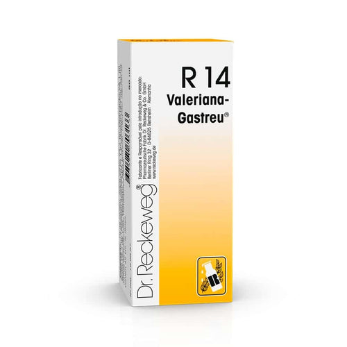 R14 Gotas Orais 50ml Dr. Reckeweg é um produto homeopático,  indicado para insónias, agitação nervosa, sensação de bola ou aperto na garganta.