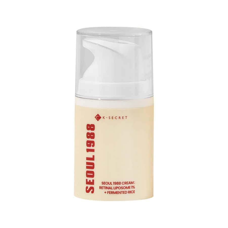 Sérum Seoul 1988 Retinal Liposome 2% + Black Ginseng 30ml K-Secret combina retinal encapsulado com uma elevada concentração de extrato de ginseng negro.