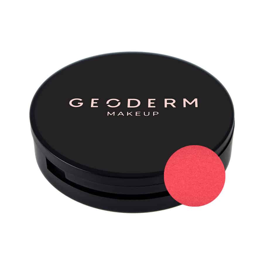 Blush Compacto Rosa Intenso 10gr Geoderm para realçar as maçãs do rosto com uma cor vibrante.