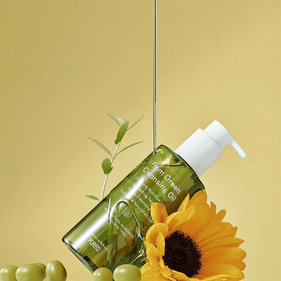 Óleo de Limpeza From Green 200ml da Purito Seoul para remover maquilhagem, protetor solar e impurezas do rosto.
