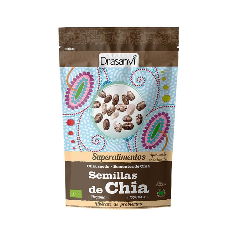 As sementes de Chia são muito ricas em nutrientes e estão repletas de vitaminas, minerais e ácidos gordos Omega 3, 6 e 9. Possui um alto conteúdo em fibra.