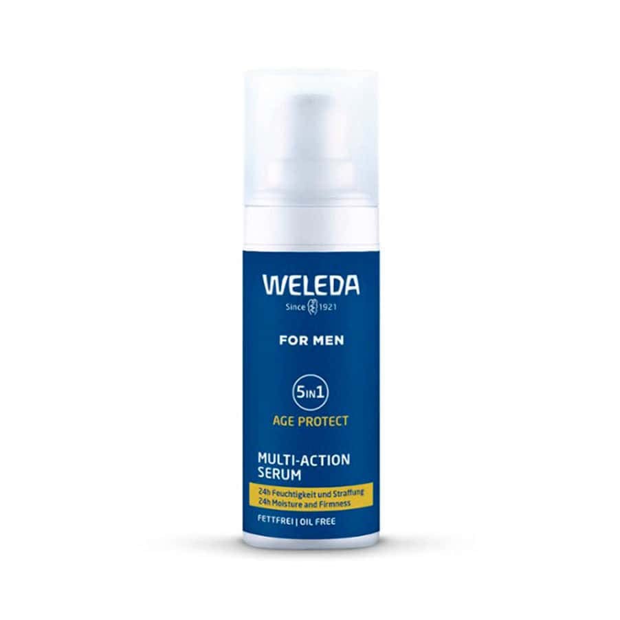 O Sérum Multi-Ação 5 em 1 Homem da Weleda é um cuidado facial desenvolvido especialmente para a pele do homem. Fórmula leve e de rápida absorção.
