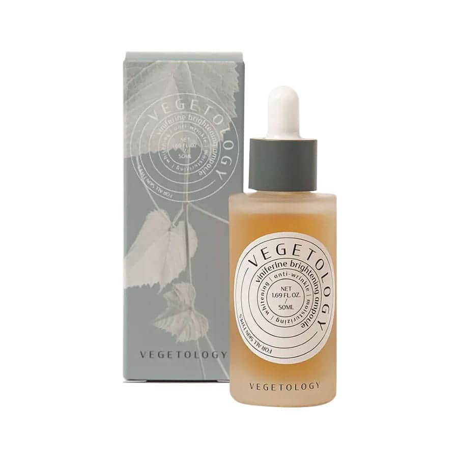 Sérum Iluminador de Viniferina Vegetology com extrato de células de flores de videira, frasco de 50 ml.