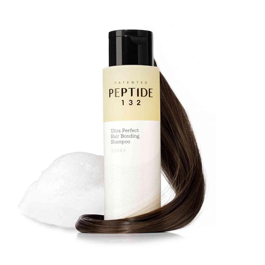 shampoo cosrx peptide 132 ultra perfect hair bonding em frasco de 200ml para limpar e fortalecer o cabelo danificado
