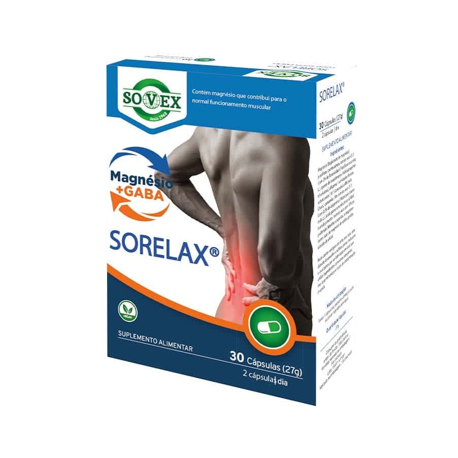 Sorelax Magnésio e Gaba 30 Cápsulas Sovex