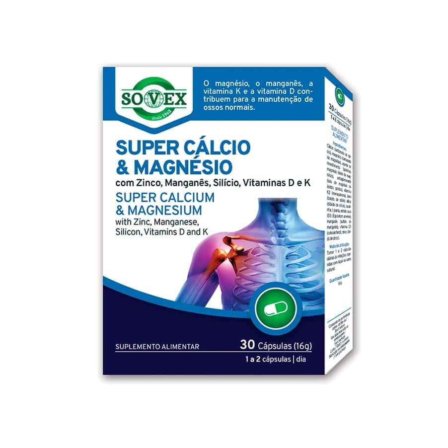 Suplemento alimentar à base de vitaminas, minerais e plantas. Com Zinco, Manganês, Sílica, Vitamina D e KO magnésio, o manganês, a vitamina K e a vitamina D