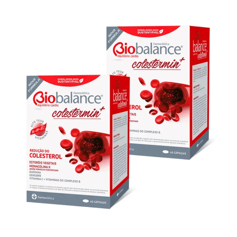Biobalance Colestermin 60 Cápsulas Farmodiética é um suplemento alimentar desenvolvido para apoiar o bem-estar cardiovascular e a manutenção de níveis normais de colesterol.