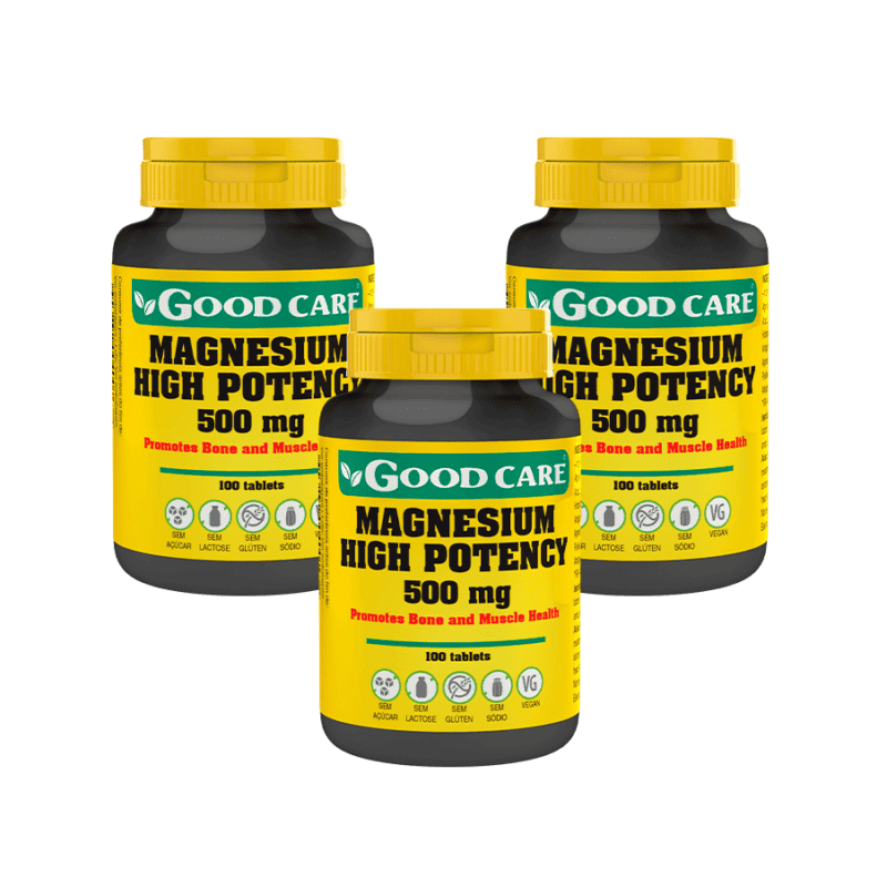 Magnésio Alta Potência 500 mg da Good Care é um suplemento alimentar, formulado com óxido de magnésio de elevada concentração.
