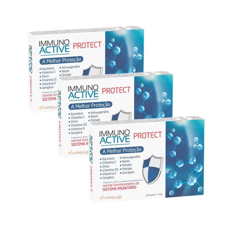 O ImmunoActive Protect 30 Cápsulas Calêndula é um suplemento alimentar em cápsulas que combina vitaminas, minerais, extratos vegetais e outros nutrientes.