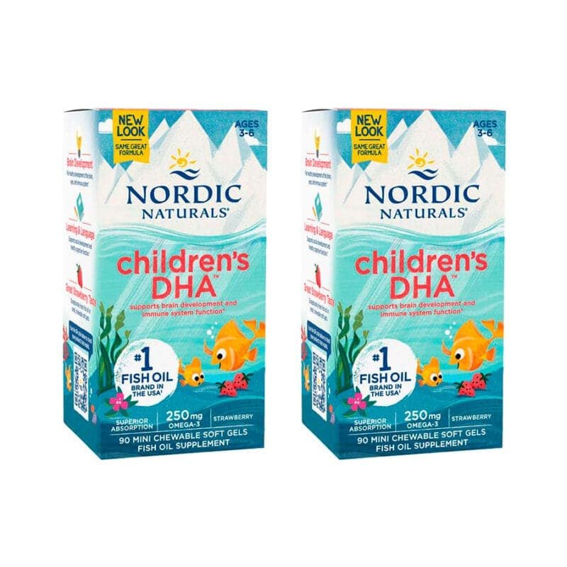 O Children’s DHA 90 Cápsulas Nordic Naturals é um suplemento alimentar em cápsulas moles formulado com óleo de fígado de bacalhau do Ártico.