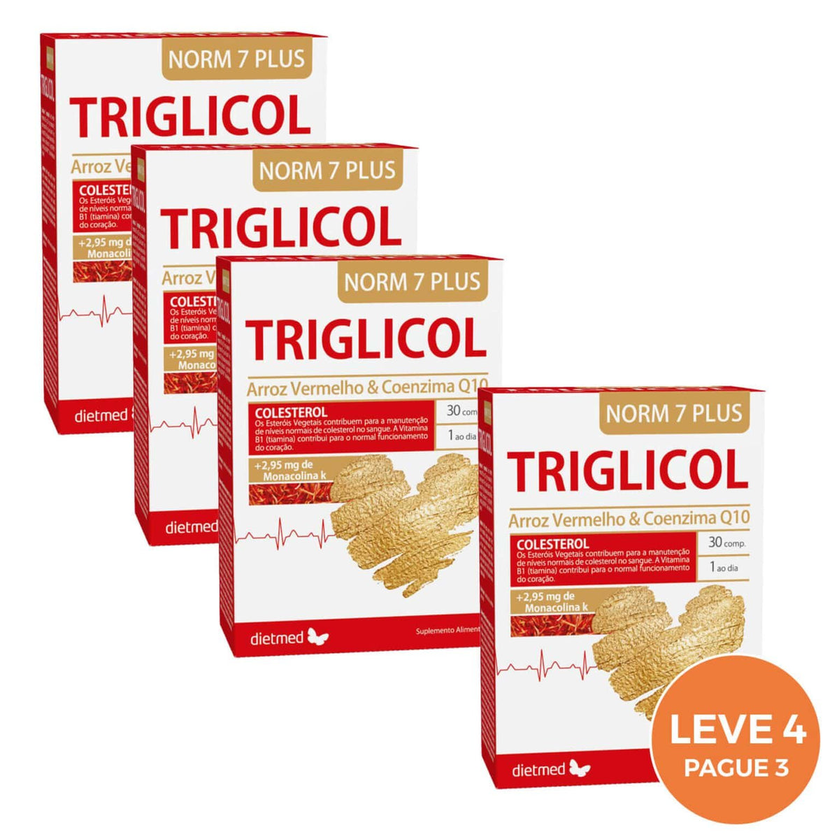 Triglicol Norm 7 Plus 30 Cápsulas Dietmed é um suplemento alimentar desenvolvido para apoiar a manutenção de níveis normais de colesterol e o bem-estar cardiovascular.