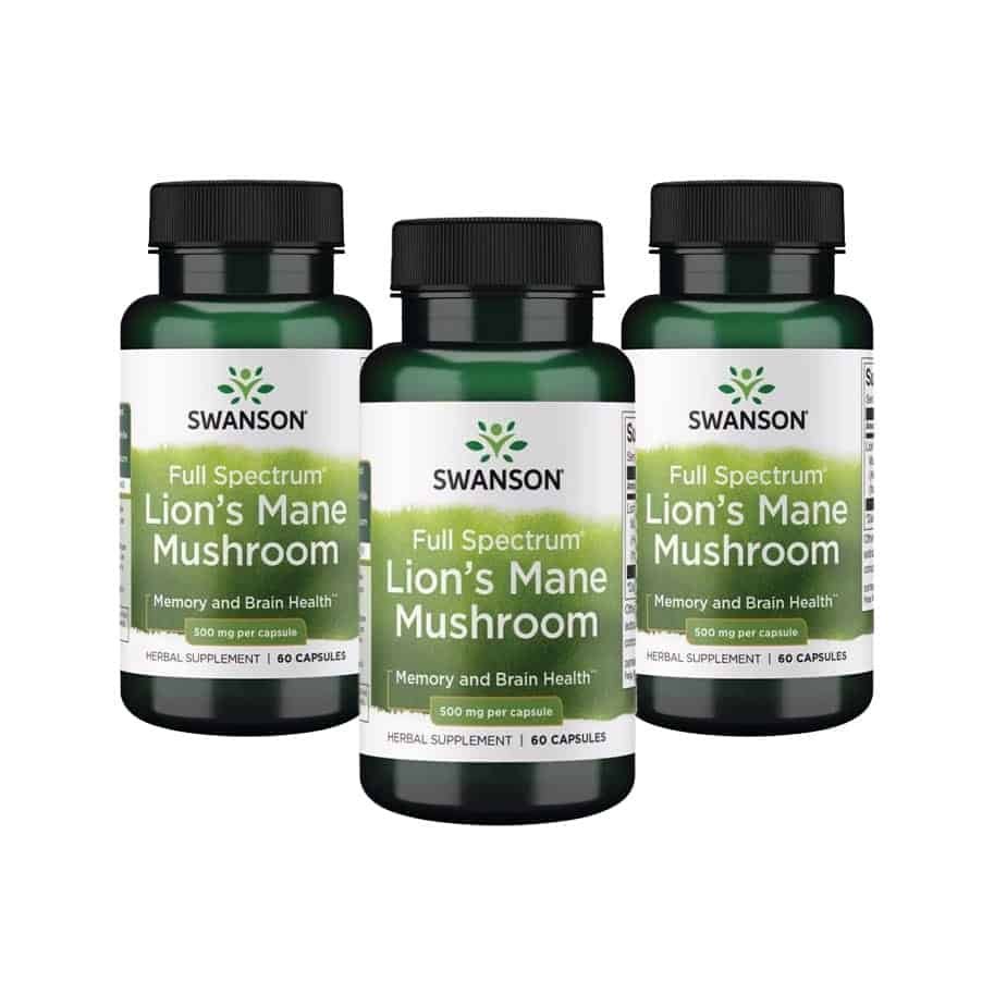 O Cogumelo Juba de Leão 60 cápsulas da Swanson é um suplemento natural amplamente reconhecido pelos seus incríveis benefícios para a saúde mental e o sistema nervoso.