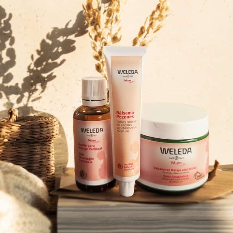 O Pack Cuidado Natural para Grávidas da Weleda acompanha-te nos momentos de maior mudança do teu corpo, antes e após o parto. 