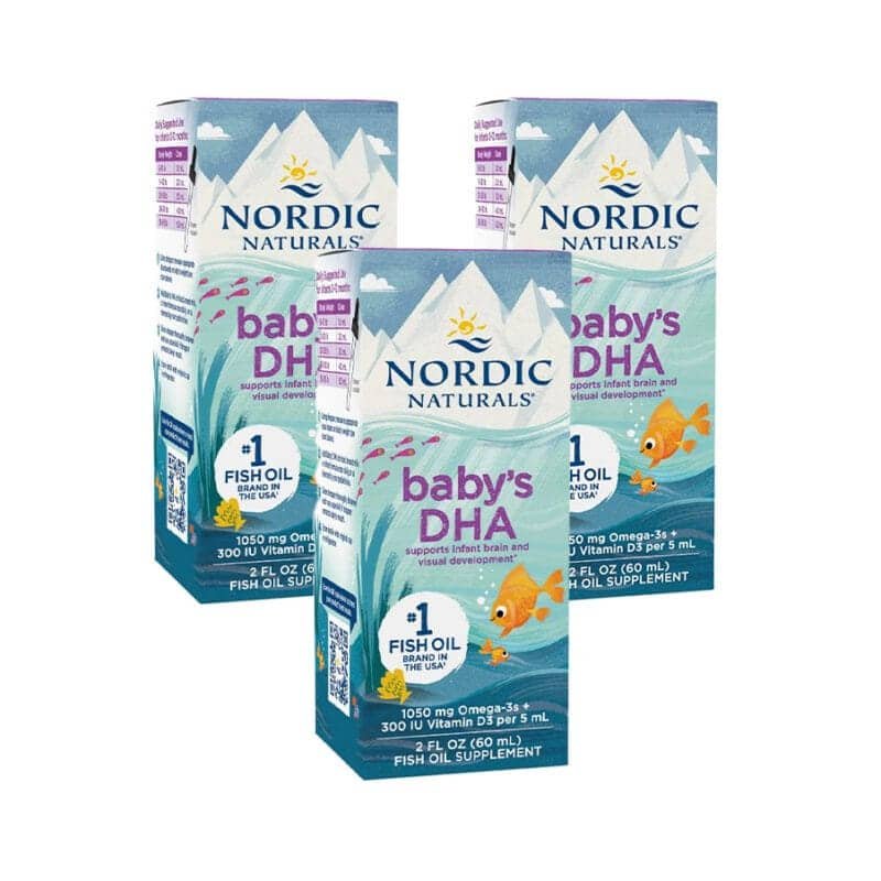 Baby’s DHA + Vitamina D3 Nordic Naturals é um suplemento alimentar infantil em formato líquido, desenvolvido com óleo de fígado de bacalhau do Ártico.